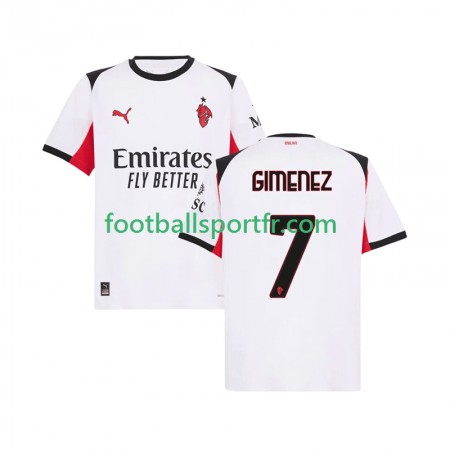 Tenue AC Milan Santiago Gimenez 7 Exterieur 2025-2026 Maillot de Foot